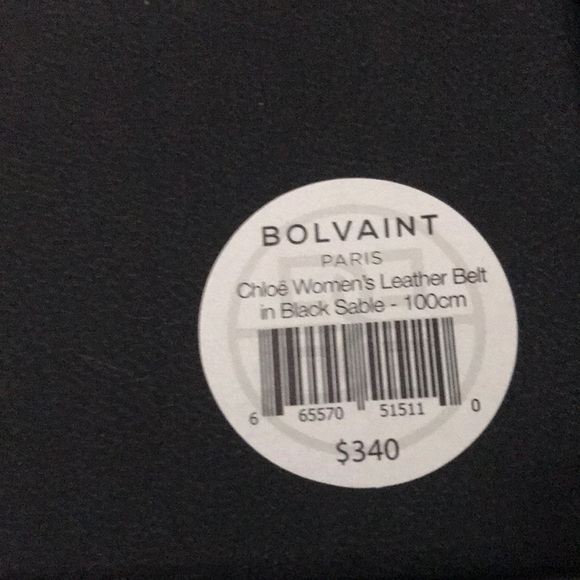 Bolvaint Black Sable 100cm Chloe Women’s leather belt New - Picture 5 of 6